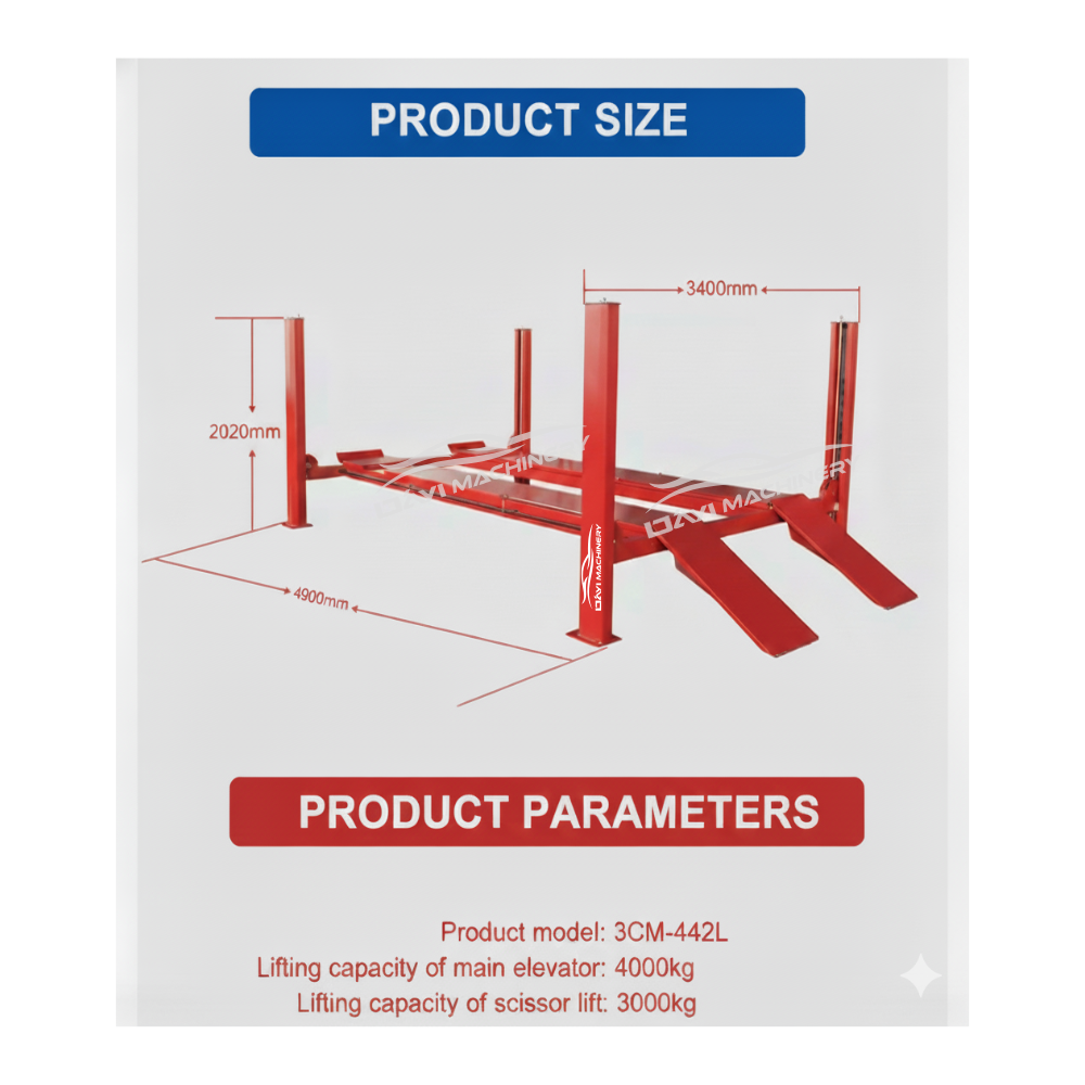 Four Post Lift (Model: DY-4T4P)