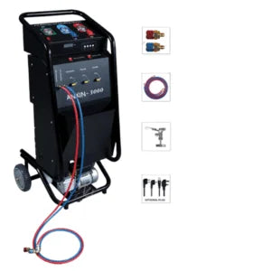 AC freon recycling and recharge machine